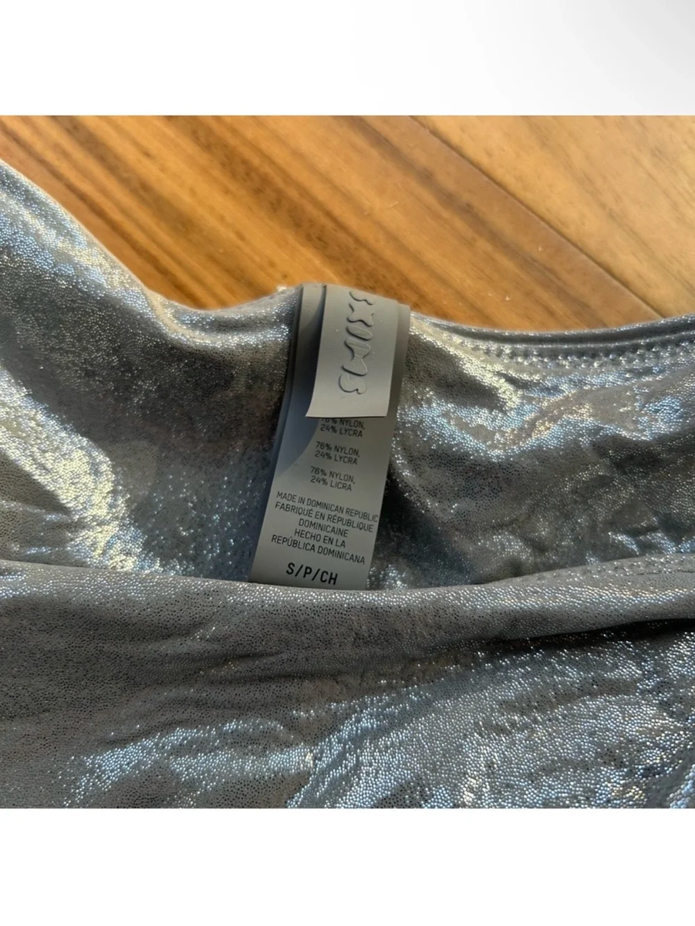 Skims Liquid Shine Bikini Bottoms in Smoke